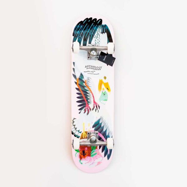 Skateboard anthology diseño life chain - pink