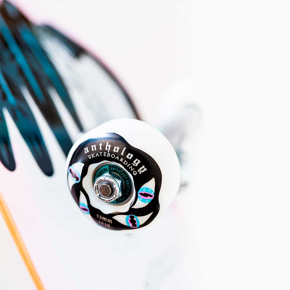 Skateboard anthology diseño life chain - pink