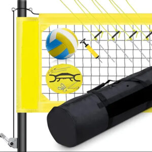 Red De Voleibol Portatil Con Tensor Amarillo