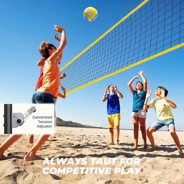 Red De Voleibol Portatil Con Tensor Amarillo Amarillo 6